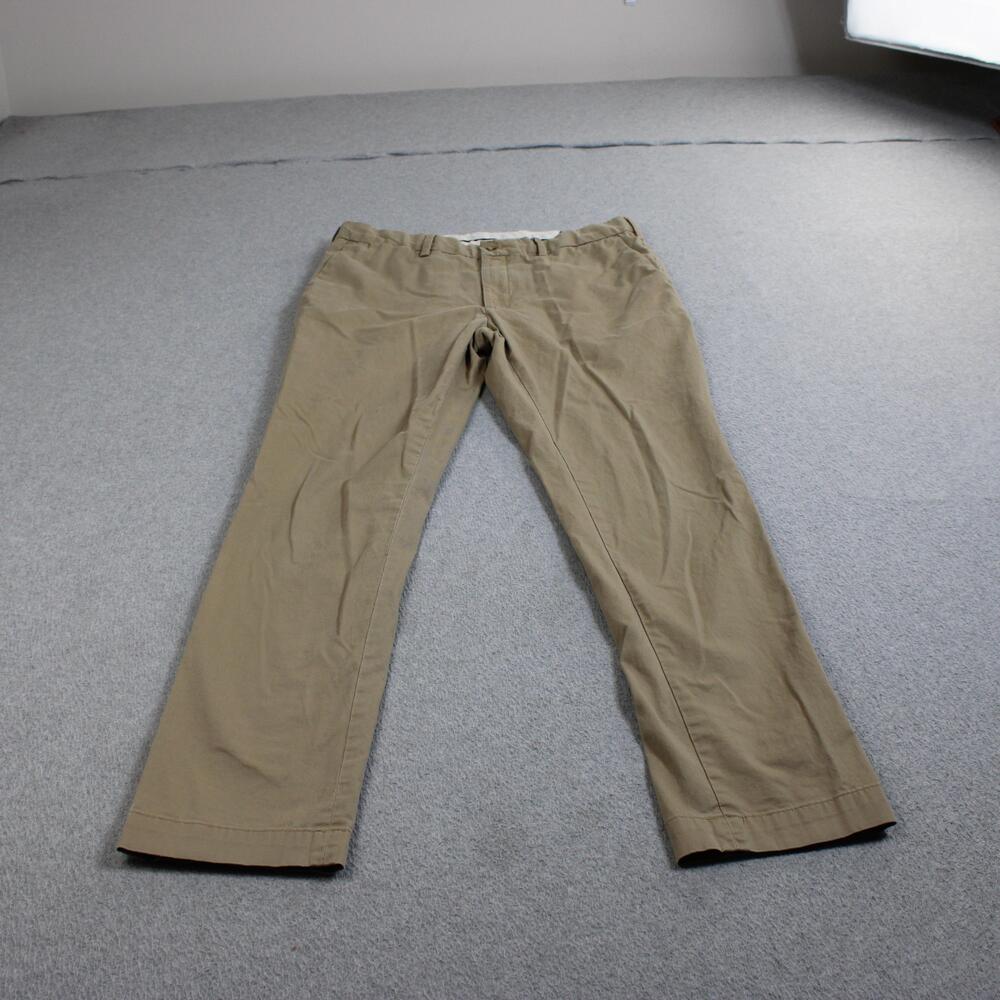 Polo Ralph Lauren Pants Men 34x32 Beige Stretch Slim Chino Academia Heritage